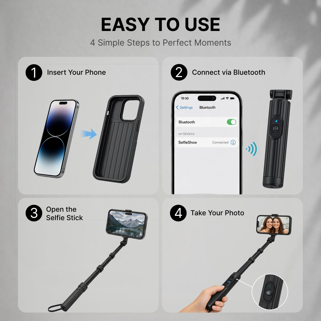ClickCase™ Selfie Stick Phone Case